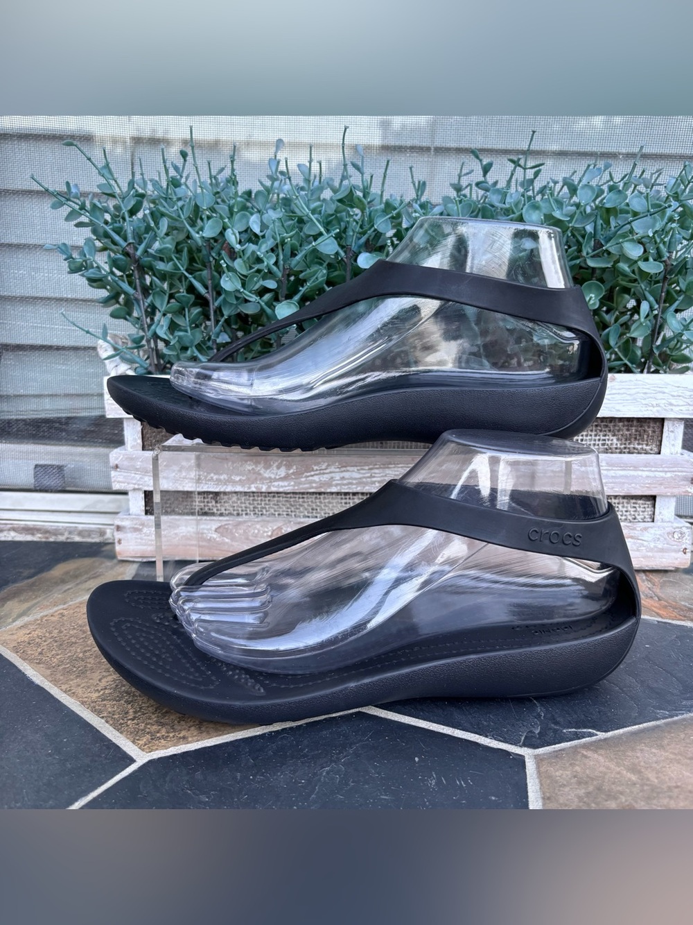 Crocs Sexi Flip Sandals in Black